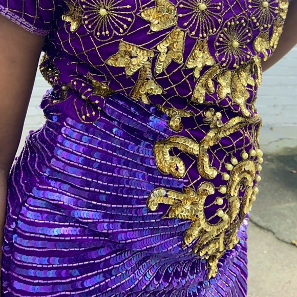 Vintage Sequin Cutout Dress - Picture 4 of 5